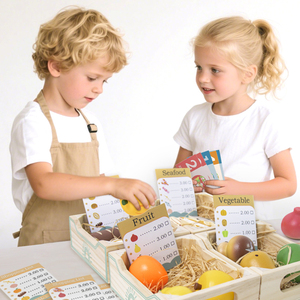 Set da <span class=keywords><strong>cucina</strong></span> per bambini per cucinare, tagliare frutta e verdura, con giocattoli in legno e componenti educativi. - Product Image 3