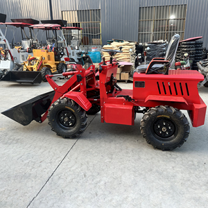 Chargeur sur pneus multifonction à batterie au lithium de 600kg Petit chargeur électrique à quatre <span class=keywords><strong>roues</strong></span> motrices Mini Bulldozer - Product Image 3