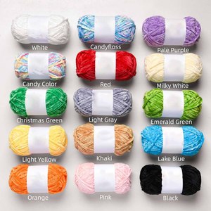 ไหมเชนิลล์ถักโครเชต์สีสันสดใส นุ่ม อุ่น น้ำหนัก 100 กรัม/6 มม. สำหรับถักผ้าพันคอ ผ้าห่ม และเสื่อสัตว์เลี้ยง - Product Image 5
