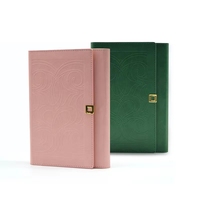 Ensemble de planificateur de journal intime 2025 Agenda d'écriture Bureau Journal rose détachable en cuir avec stylo Ensemble cadeau pour filles