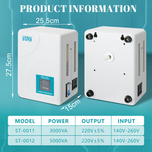 Régulateur de tension monophasé automatique Winning Star 5000VA pour usage domestique - Product Image 3
