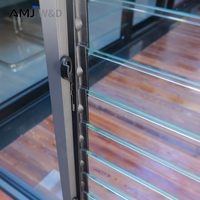 Ventanas de Aluminio con Persianas Ajustables a Medida para Apartamentos Modernos, Ventanas Jalousie de Vidrio Templado con Manivela