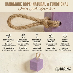Organic Lavender <strong>Soap</strong> with Rope Deep Cleansing Natural Handmade Bath <strong>Soap</strong> Moisturizing Relaxing Body Wash Toilet <strong>Soap</strong> Bulk - Product Image 3