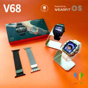 Montre connectée V68 pour hommes, vente flash, compatible Chat GPT, écran incurvé 3D de 1,76 pouces, son HIFI, étanche IP68, alimentée par <span class=keywords><strong>Wearfit</strong></span> OS - Product Image 4