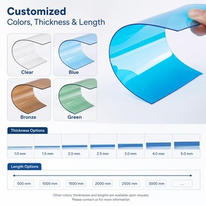 <span class=keywords><strong>Plaque</strong></span> plate en <span class=keywords><strong>polycarbonate</strong></span> solide UV transparente de 3 mm d'épaisseur pour découpe laser DIY, artisanat et décoration intérieure - Product Image 3