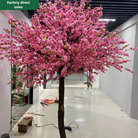 SPAC01 Pohon Sakura Dekoratif Buatan dari Sutra, Pohon Bunga Sakura Palsu, Dekorasi Pohon Pernikahan Tiruan