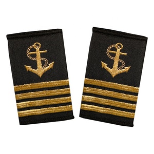 Office Commander Formal Uniform Shoulder Boards Custom Nickel-Free Woven Star Pattern Fabric Epaulets for Garment <strong>Application</strong> - Product Image 5
