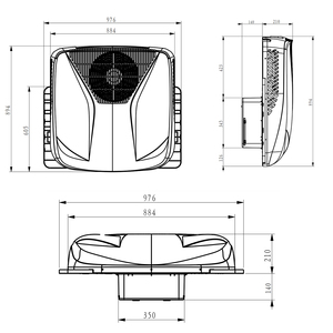 Aire Acondicionado de Techo para Camión con Compresor GMCC de 24 Voltios, Instalación Fácil y Rápida, Enfriador de Estacionamiento de Techo 3.0 - Product Image 4