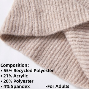 Passamontagna Invernale in Maglia con Logo Personalizzato, Sciarpa con Cappuccio Calda, Berretto per Sport e Viaggi, Caratteristiche Comuni del Tessuto - Product Image 4