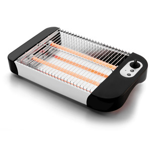 Tostapane orizzontale a 2 fette in acciaio inossidabile dal design compatto per uso su piano di lavoro - Product Image 1