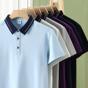 Camisa Polo de Manga Corta para Hombre, Poliéster Popelina, Verano, Informal de Negocios, Ropa de Trabajo, Uniforme de Restaurante con Etiqueta y Etiquetas Adicionales - Product Image 1