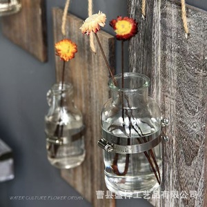 <b>Wall</b> Mounted Transparent Hydroponic Vase Rack For Indoor Plant Decoration Wooden <b>Wall</b> <b>Display</b> Shelf - Product Image 1