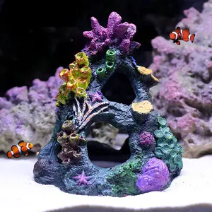 Hot product fish tank landscaping aquarium coral rockery decor with colorful coral