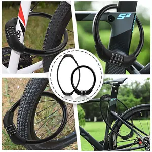 4 Digit Password Rope Hard Sturdy Secure Anti-theft Bicycle Cable Lock