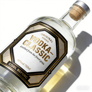 In Stock 100ml 200ml 250ml 375ml 500ml 750ml 1000ml Clear Frosted Empty Vodka <strong>Glass</strong> <strong>Bottle</strong> With Stopper - Product Image 5