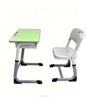 Combinaisons de bureaux et de chaises en métal pour les écoles primaires, ensembles scolaires pour les salles de classe des écoles primaires