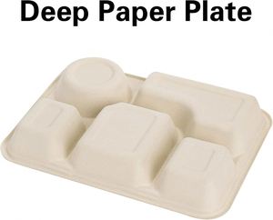 Eco Products Takeaway Food Packaging Biodegradable Sustainable Disposable 4 <b>Compartment</b> <b>Lunch</b> <b>Box</b> Bagasse Meal Tray With Lid - Product Image 3