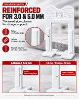 Clips de nivellement pour carrelage Zebra Tools 2 mm en PP, entretoises en plastique pour l'installation de carreaux de céramique de 20 à 30 mm sur sols et murs