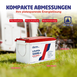 <span class=keywords><strong>Batterie</strong></span> au lithium LiFePO4 12V 320Ah avec BMS 200A, puissance maximale 4096W, 4000-15000 cycles, durée de vie 10 ans, remplacement <span class=keywords><strong>AGM</strong></span>, <span class=keywords><strong>pour</strong></span> système solaire de <span class=keywords><strong>camping</strong></span>-<span class=keywords><strong>car</strong></span> - Product Image 2