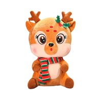 Jouets d'animaux en peluche super mignons Porte-clés en peluche de Noël Jouets en peluche du Père Noël pour la décoration et le cadeau de vacances