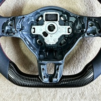 Volant en fibre de carbone forgé pour Volkswagen Mk6 Golf 6 Gti Mk7 Golf 7 Passat CC GTD GTS, volant de voiture en cuir