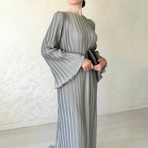 Abiti a maniche lunghe <span class=keywords><strong>H</strong></span>-7175 da donna, eleganti con scollo a <span class=keywords><strong>O</strong></span>, abiti primaverili per le vacanze - Product Image 1