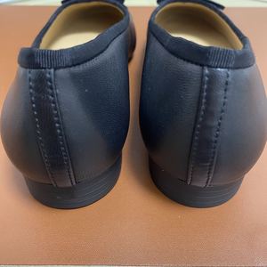 Mocassins plats en cuir d'agneau véritable pour femme, chaussures de ballet, mocassins décontractés pour femme, bout rond, avec nœud, grandes tailles - Product Image 3