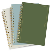 Cahiers d'exercices scolaires de haute qualité, 100 pages, couverture rigide, reliure spirale, lignage simple, pages personnalisables, pour cadeau
