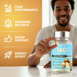 पुरुषों के लिए maca रूट गिन्सेंग पूरक मैक कैप्सूल प्राकृतिक 7-इन-1 maca रूट कैप्सूल अतिरिक्त ताकत 8050 मिलीग्राम 90 कैप्सूल - Product Image 3