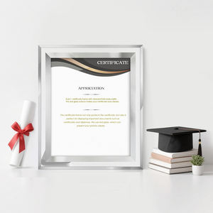 Petite commande en gros 4x6 5x7 8x10 A4 Cadre photo en verre Décoration de la maison Bord argenté Surface miroir - Product Image 2