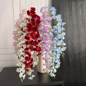 Guirlande florale artificielle Jinxi en soie pour décoration suspendue, guirlandes de mariage, rose, violet, rouge, blanc, bleu, simple - Product Image 1