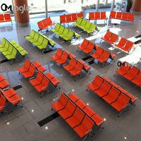 Chaise d'attente en PU essuyable, chaise d'attente de Station de siège d'aéroport peinte en métal