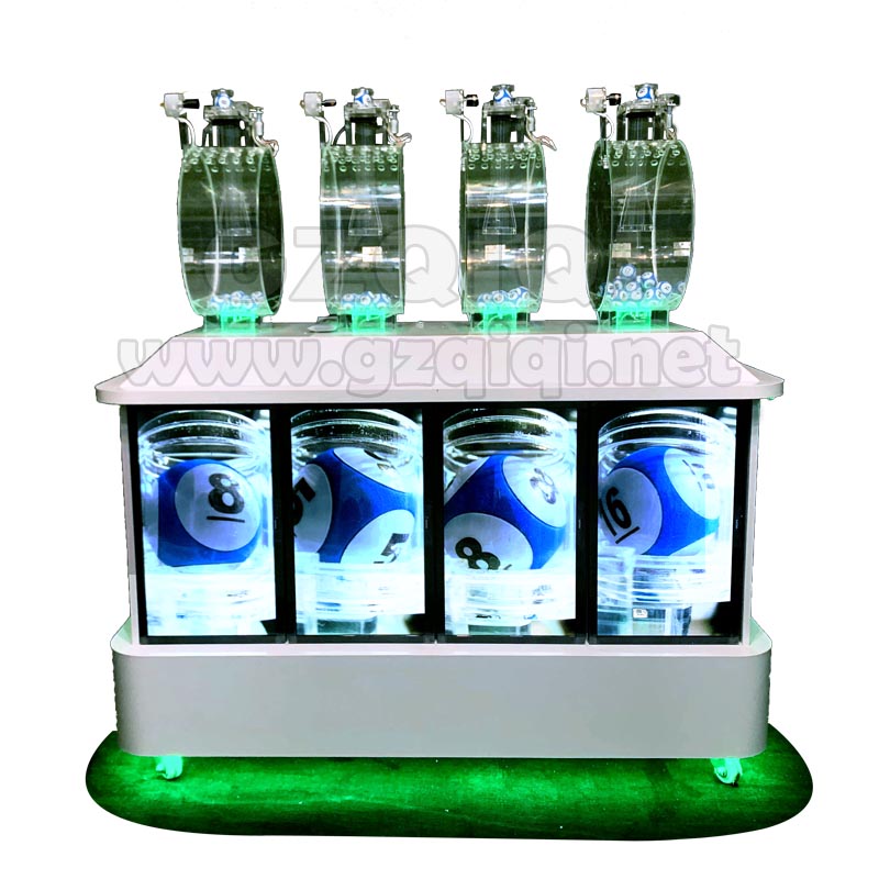 Muilty Лотто-машина с цилиндром 4D и экранами для выбора 4 лотерейных игр