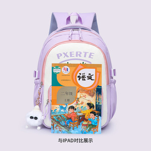Mochila de moda para niños con bolsillo transparente de PVC, adorno de peluche, mochila escolar para niños - Product Image 4