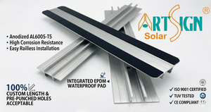 OEM ODM Eloxierte Aluminium-Minischienen Kurze Schienen für Metall-Dach-Solar-<span class=keywords><strong>PV</strong></span>-Montage - Product Image 5