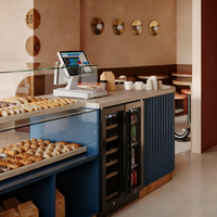 Vitrine de boulangerie à LED en bois personnalisée-Vitrine directe d'usine pour les pâtisseries et les salons de thé Différents styles disponibles