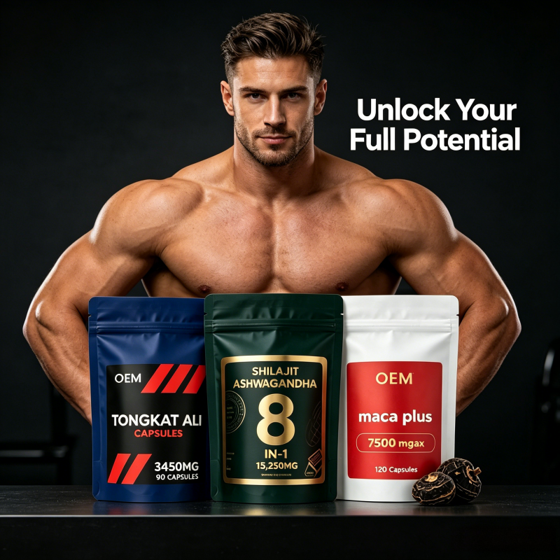 OEM/ODM Maca & Tongkat Ali Blend Energy Support Capsules Custom Private Label Herbal Supplement For Adults 90 Count