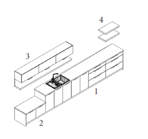 Muebles de Cocina Modernos para Montar en la Pared, Duraderos, de Tablero de Partículas, MDF, Madera Contrachapada, Ecológicos, Hechos en Vietnam - Product Image 2