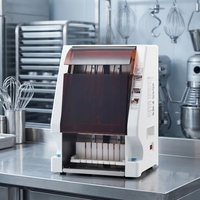 Machine à découper les rouleaux de sushi électrique automatique en acier inoxydable avec protection de sécurité, lame longue et tranchante, équipement facile à nettoyer
