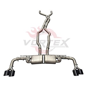 Vortex Titanium Catback <b>Sandblasted</b> Performance Valve Control Muffler for Porsche Cayenne 957 2006-2010 Sport Sound - Product Image 1