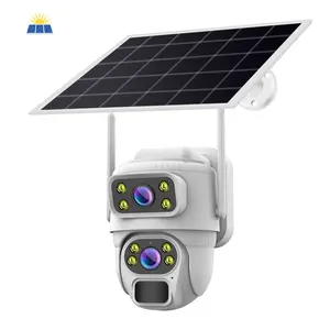 Nieuw Ontwerp Hot Sale V380 4mp Wifi Solar Ptz Dual Lens Camera