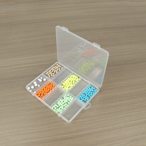 Transparent Storage Box 10 Grids 16.5x13.6x1.5cm For Jewelry Hardware Seeds Fishing Gear With Lid Desktop Organizer - Product Image 3