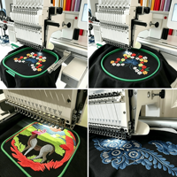 Nouvelle machine à broder informatisée à 2 têtes - 12 aiguilles, 1200 tr/min, fonctionnement automatique