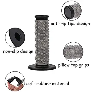 2pcs 7/8 "Universal Motorcycle Hand Bar Grips Pillow Grip Anti-Slip Rubber Racing Grip pour Dirt Bike Motocross CR80R/85R,