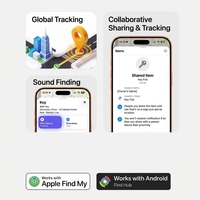 Localizador GPS Inteligente de Doble Sistema, Mini Rastreador de Objetos con Bluetooth y Luz para Uso Diario