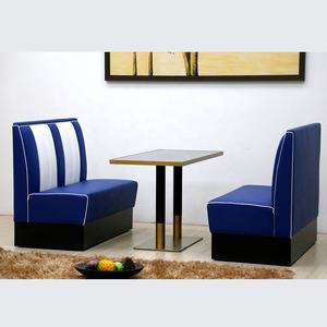 (SP-KS269) אמריקאי דיינר ריהוט 50s סגנון חיל הים כחול עור דוכני מסעדה 2 מושביים דיינר תא ריהוט - Product Image 4