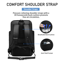 Tas Ransel Bisnis Pria Anti Air dengan Pengisian Daya USB, Anti Maling, dan Kantong Terpisah untuk Barang Basah dan Kering, Dilengkapi Insulasi untuk Perjalanan Bisnis
