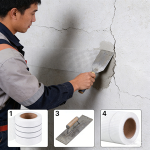 Interior/Exterior Wall Self-adhesive Mesh Tape Ceiling <b>Protector</b> Joint Tape Fiberglass Mesh Cloth Anti-crack Crack-resistant - Product Image 1