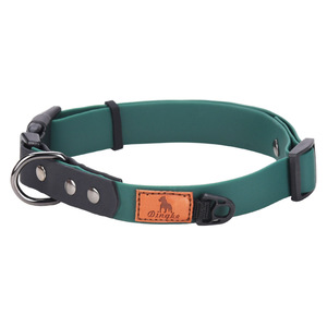 Gran oferta de correas y collares de perro de cuero Pu con logotipo personalizado, conjunto de <span class=keywords><strong>collar</strong></span> y correa para perros pequeños de Pvc suave para mascotas - Product Image 3