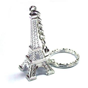 Thời trang 5 cm <span class=keywords><strong>Eiffel</strong></span> tháp Keyring Pháp nổi tiếng xây dựng thu nhỏ trong kim loại UV và in offset móc khóa - Product Image 1